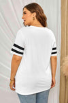 Plus Size Striped V-Neck Tee Shirt Women's T-Shirts - Tophatter Daily Deals