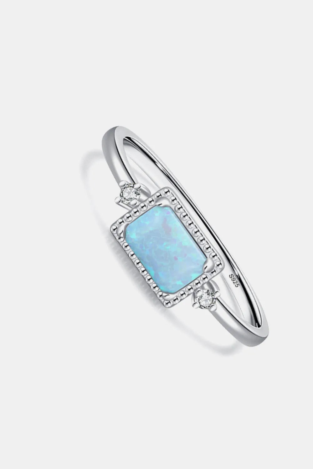 925 Sterling Silver Opal Ring Opal - Tophatter Daily Deals