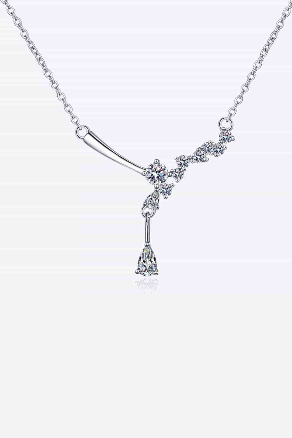 1 Carat Moissanite 925 Sterling Silver Necklace Moissanite - Tophatter Daily Deals