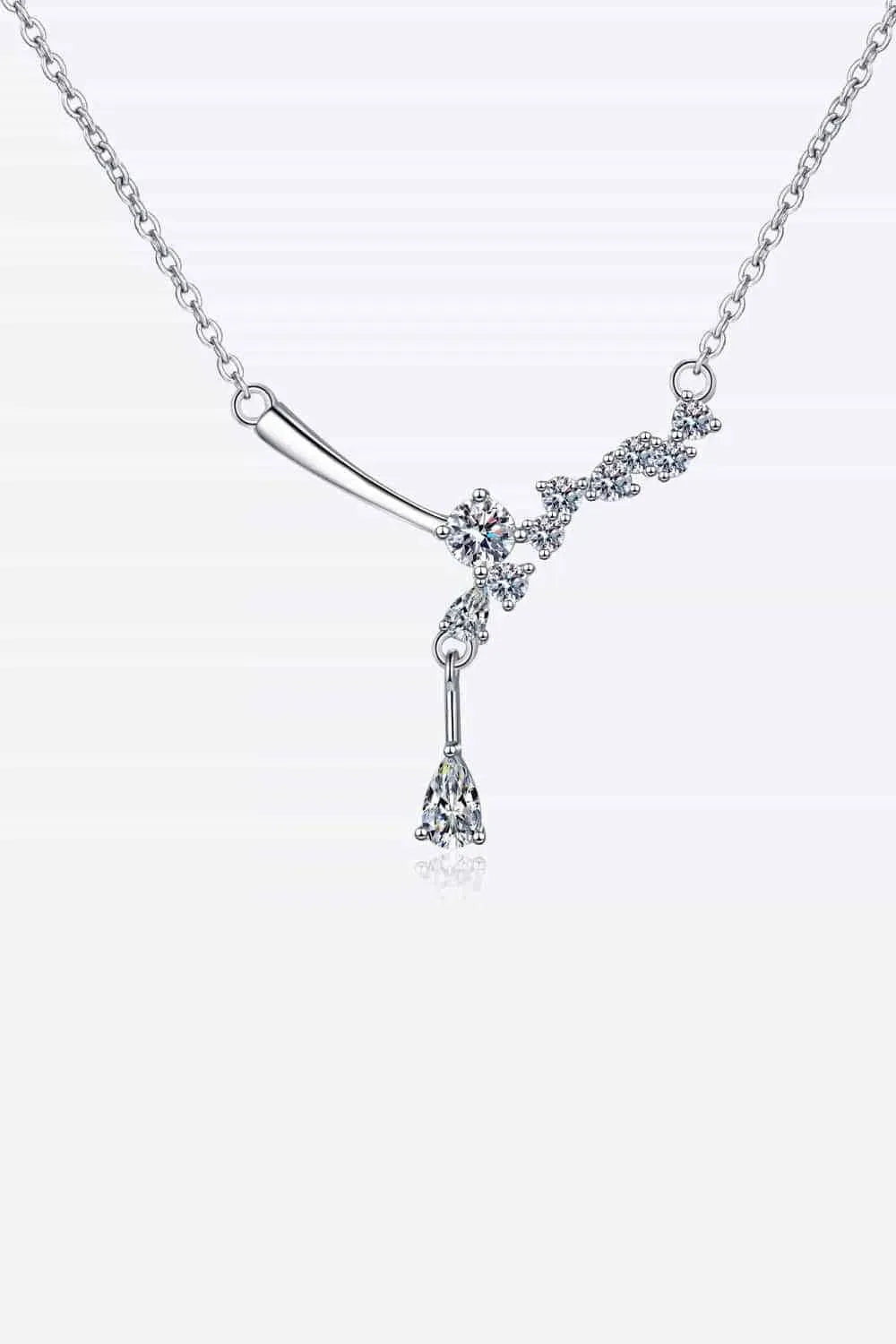 1 Carat Moissanite 925 Sterling Silver Necklace Moissanite - Tophatter Daily Deals