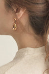 18K Gold-Plated Copper Double-Hoop Earrings Earrings - Tophatter Daily Deals