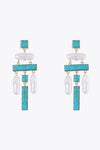Turquoise Alloy Earrings Gold One Size Earrings - Tophatter Daily Deals