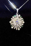 2 Carat Moissanite 925 Sterling Silver Necklace Silver One Size Moissanite - Tophatter Daily Deals