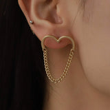 Heart Shape Gold-Plated Alloy Earrings Earrings - Tophatter Daily Deals