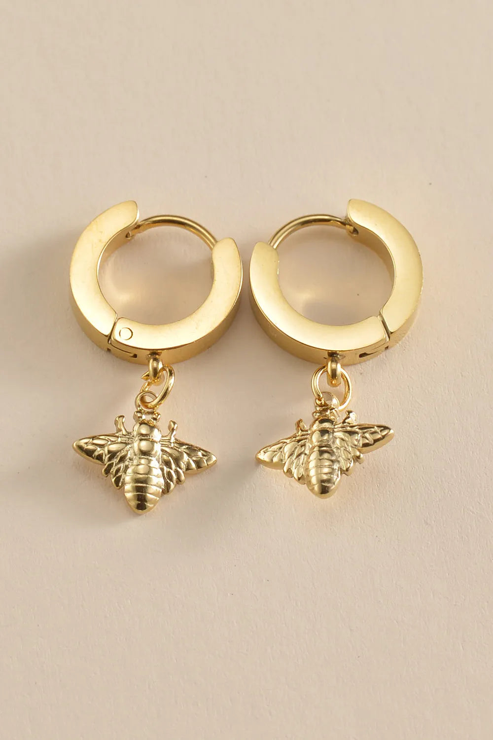 Bee Drop Huggie Earrings Earrings - Tophatter Daily Deals