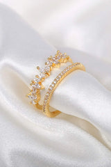 Zircon Split Shank Open Ring Rings - Tophatter Daily Deals