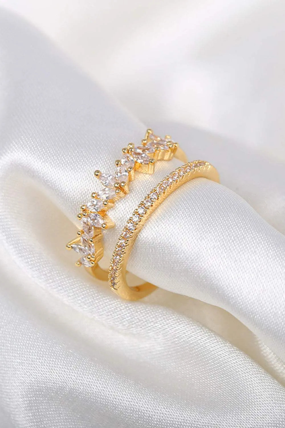 Zircon Split Shank Open Ring Rings - Tophatter Daily Deals