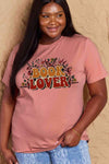 Simply Love Full Size BOOK LOVER Graphic Cotton Tee Dusty Pink Women's T-Shirts - Tophatter Daily Deals