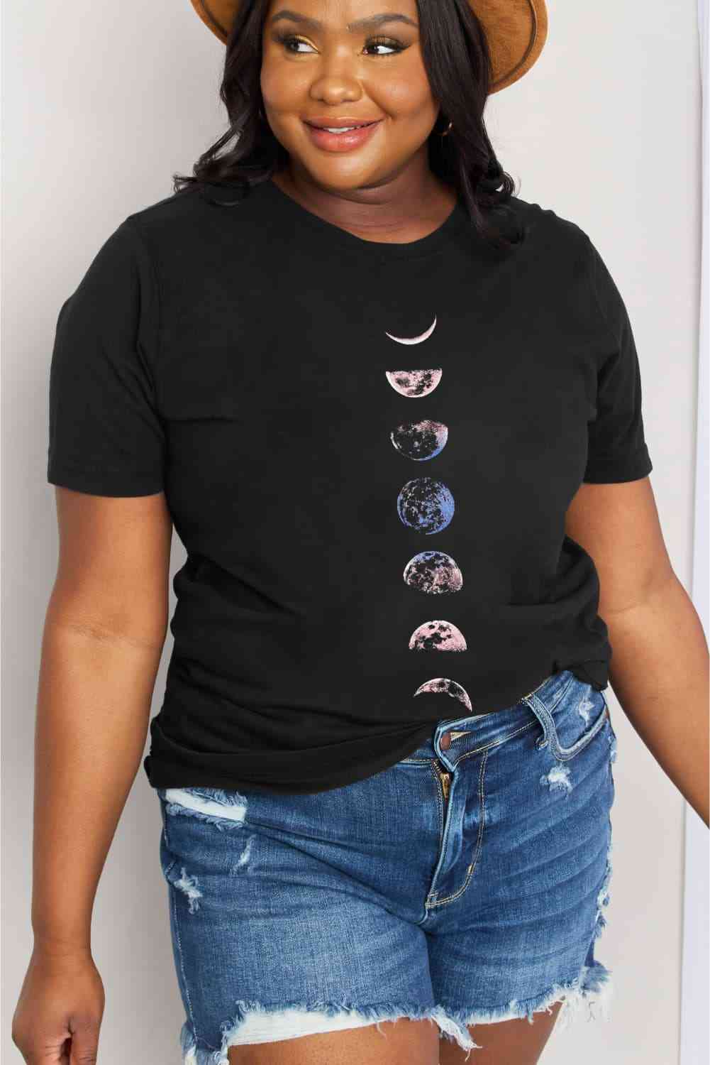 Simply Love Full Size Graphic Cotton Tee Women's T-Shirts - Tophatter Daily Deals