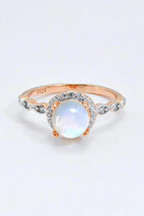 Round Moonstone Ring Moonstone - Tophatter Daily Deals