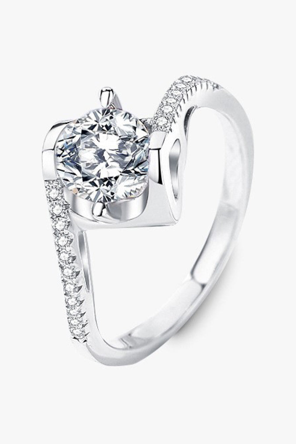 Darling You 925 Sterling Silver Moissanite Ring - Tophatter Deals