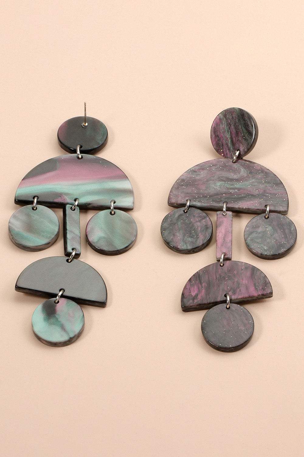 Geometrical Shape Acrylic Dangle Earrings Earrings - Tophatter Daily Deals