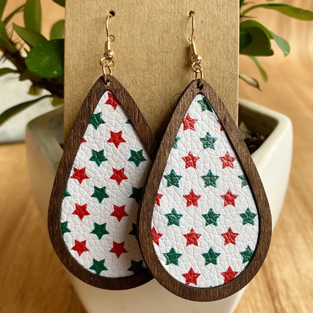 PU Teardrop Earrings Style J One Size Earrings - Tophatter Daily Deals