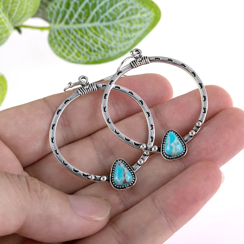 Artificial Turquoise Drop Earrings Earrings - Tophatter Daily Deals