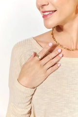 Adored Pearl Stainless Steel Open Ring Rings - Tophatter Daily Deals
