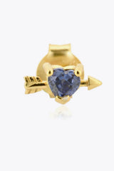 Tanzanite Heart Stud Earrings Earrings - Tophatter Daily Deals