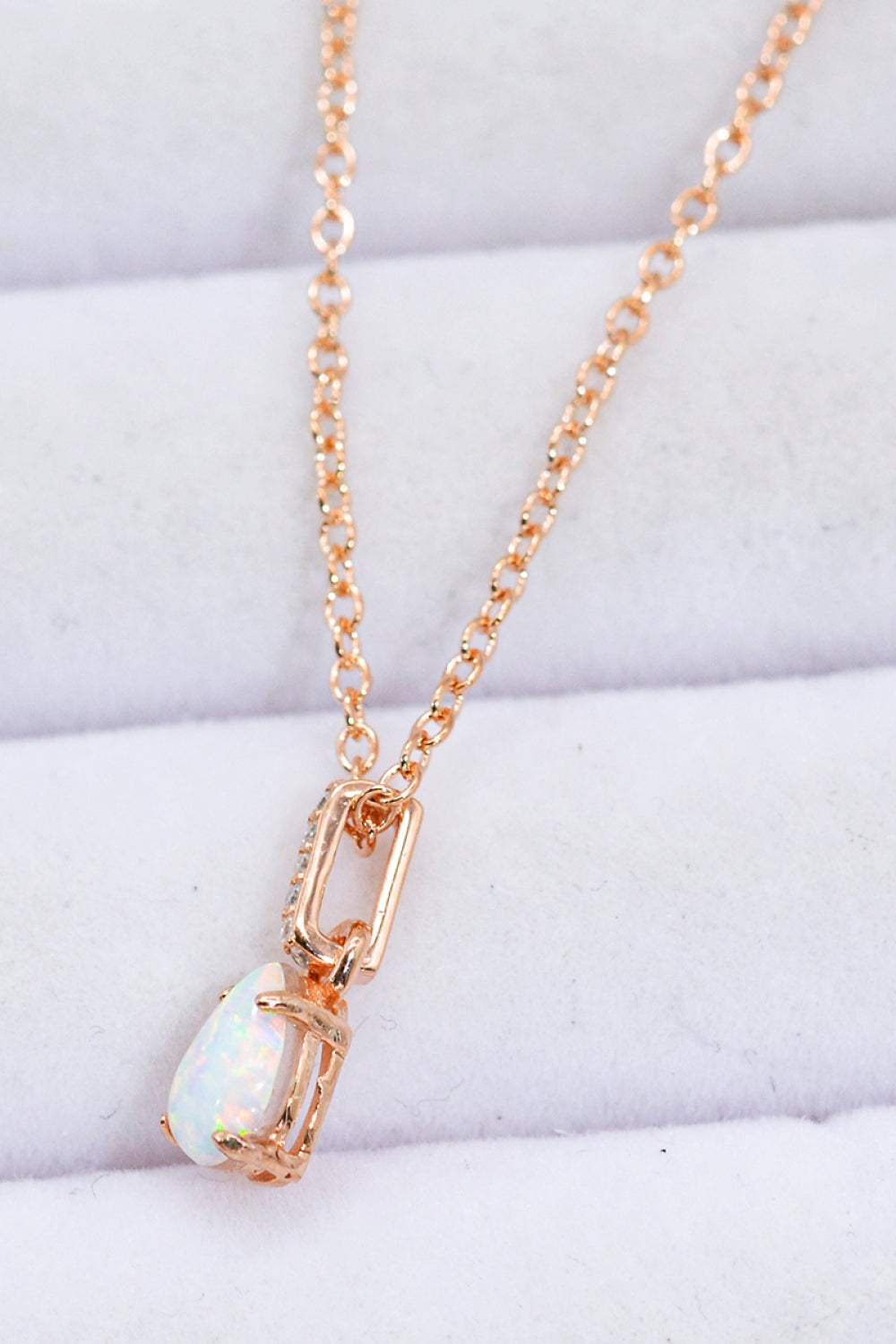 Opal Pendant 925 Sterling Silver Chain-Link Necklace - Tophatter Deals