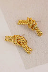 18K Gold Plated Twisted Earrings Earrings - Tophatter Daily Deals