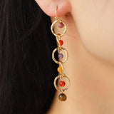 Beaded Alloy Dangle Earrings Earrings - Tophatter Daily Deals