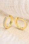 Inlaid Moissanite Hoop Earrings Moissanite - Tophatter Daily Deals