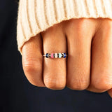 925 Sterling Silver Oil Drip Ring Rings - Tophatter Daily Deals