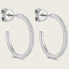 Inlaid Moissanite 925 Sterling Silver C-Hoop Earrings Moissanite - Tophatter Daily Deals