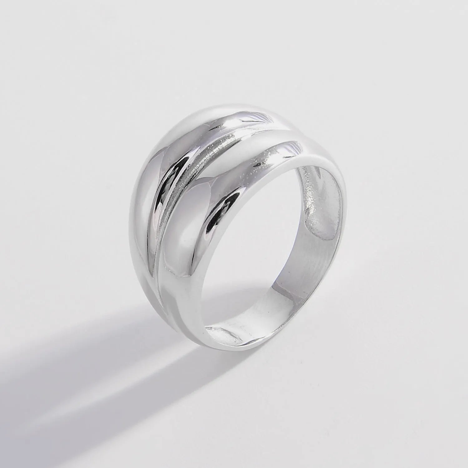 925 Sterling Silver Bulging Ring Rings - Tophatter Daily Deals