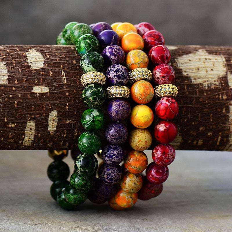 Natural Stone Beaded Bracelet Bracelets - Tophatter Daily Deals