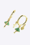 925 Sterling Silver Multi-Charm Drop Earrings Earrings - Tophatter Daily Deals