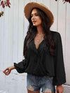 Swiss Dot Balloon Sleeve Blouse Blouses - Tophatter Daily Deals