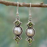 Rhinestone Alloy Dangle Earrings Silver One Size Earrings - Tophatter Daily Deals