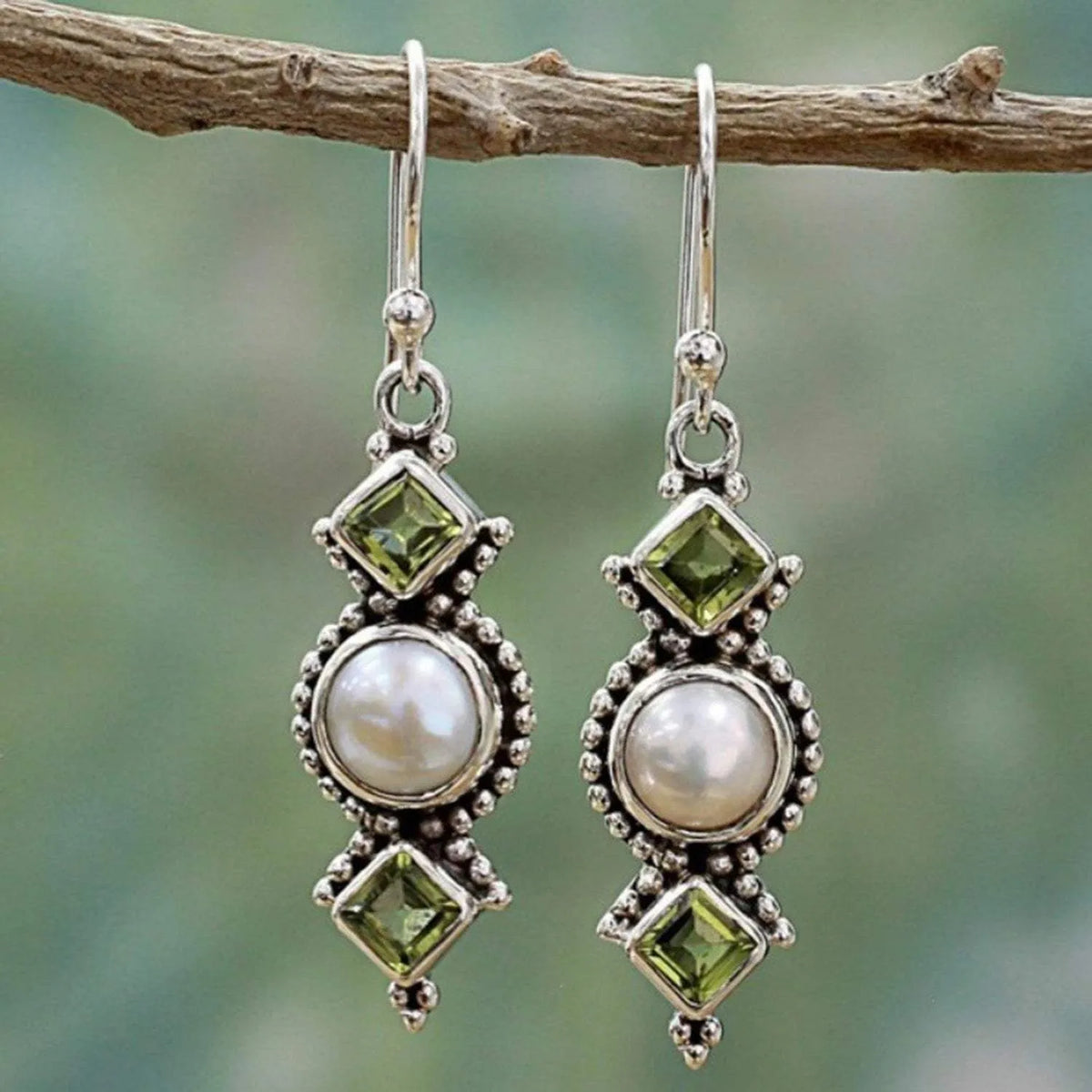 Rhinestone Alloy Dangle Earrings Silver One Size Earrings - Tophatter Daily Deals