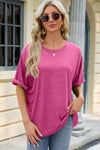 Round Neck Half Sleeve T-Shirt Women's T-Shirts - Tophatter Daily Deals