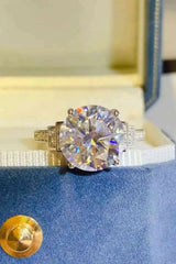 5 Carat Moissanite 925 Sterling Silver Ring Moissanite - Tophatter Daily Deals