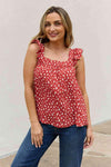 Be Stage Full Size Woven Top in Brick Blouses - Tophatter Daily Deals