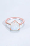 Heart-Shaped Natural Moonstone Ring Moonstone - Tophatter Daily Deals