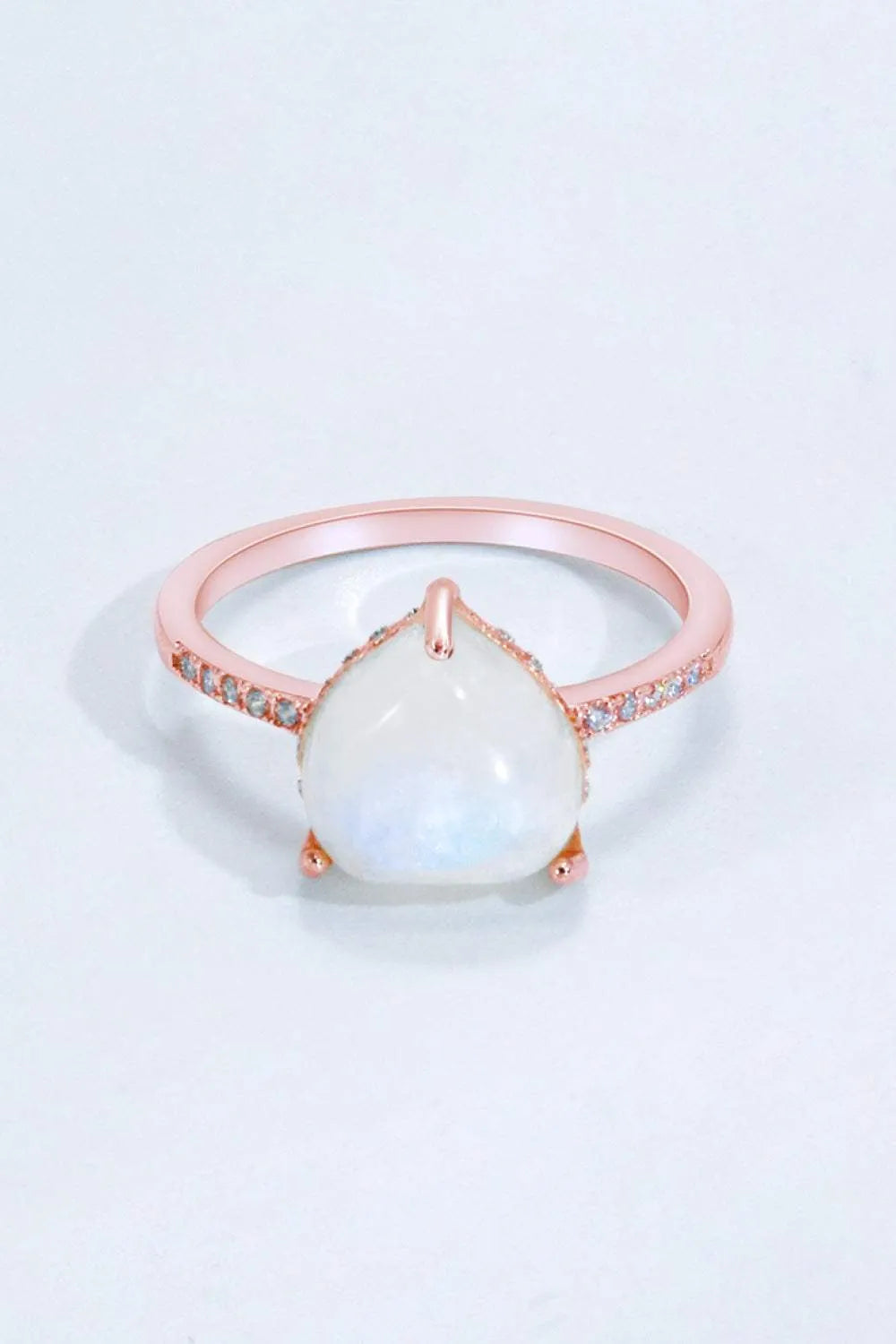 Heart-Shaped Natural Moonstone Ring Moonstone - Tophatter Daily Deals