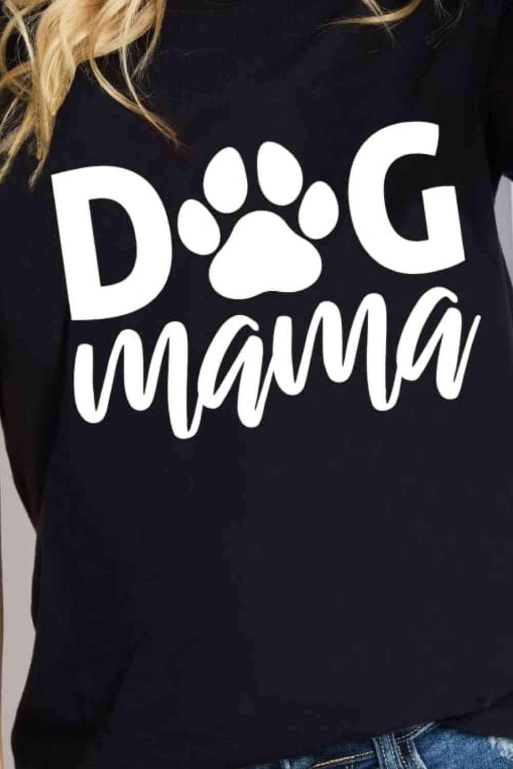 Simply Love Full Size DOG MAMA Graphic Cotton T-Shirt Women's T-Shirts - Tophatter Daily Deals