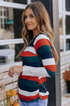 Double Take Striped Round Neck Raglan Sleeve Tee Women's T-Shirts - Tophatter Daily Deals