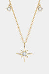 Moissanite North Star Pendant 925 Sterling Silver Necklace Gold One Size Moissanite - Tophatter Daily Deals