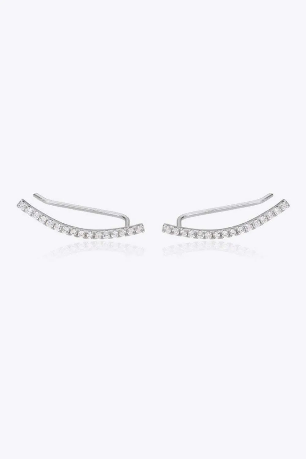 Zircon 925 Sterling Silver Earrings Silver One Size Earrings - Tophatter Daily Deals