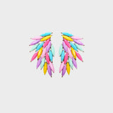 Alloy Acrylic Wing Earrings Canary Yellow One Size Earrings - Tophatter Daily Deals