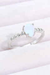Teardrop Natural Moonstone Ring Moonstone Moonstone - Tophatter Daily Deals