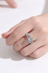 Stylish Moissanite Sterling Silver Ring Moissanite - Tophatter Daily Deals