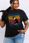 Simply Love Full Size I DO WHAT I WANT Graphic Cotton Tee Black Women's T-Shirts - Tophatter Daily Deals