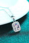 Square Moissanite Pendant Chain Necklace Moissanite - Tophatter Daily Deals