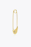 Inlaid Zircon Single Pin Earring Gold One Size Earrings - Tophatter Daily Deals