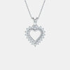 Moissanite 925 Sterling Silver Heart Pendant Necklace Moissanite - Tophatter Daily Deals