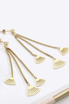 18K Gold Plated Stainless Steel Fringe Earrings Earrings - Tophatter Daily Deals