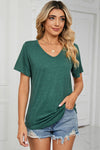 V-Neck Short Sleeve T-Shirt Women's T-Shirts - Tophatter Daily Deals